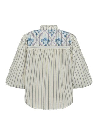 Gossia - SyrenaGO - Bluse - Creme blue stripes